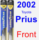 Front Wiper Blade Pack for 2002 Toyota Prius - Hybrid