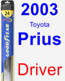 Driver Wiper Blade for 2003 Toyota Prius - Hybrid