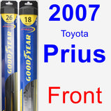 Front Wiper Blade Pack for 2007 Toyota Prius - Hybrid