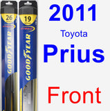 Front Wiper Blade Pack for 2011 Toyota Prius - Hybrid