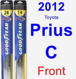 Front Wiper Blade Pack for 2012 Toyota Prius C - Hybrid