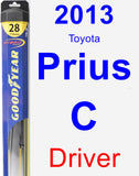 Driver Wiper Blade for 2013 Toyota Prius C - Hybrid