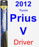 Driver Wiper Blade for 2012 Toyota Prius V - Hybrid