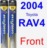 Front Wiper Blade Pack for 2004 Toyota RAV4 - Hybrid