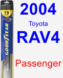 Passenger Wiper Blade for 2004 Toyota RAV4 - Hybrid