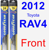 Front Wiper Blade Pack for 2012 Toyota RAV4 - Hybrid