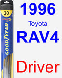 Driver Wiper Blade for 1996 Toyota RAV4 - Hybrid