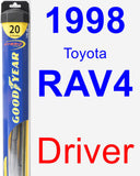 Driver Wiper Blade for 1998 Toyota RAV4 - Hybrid