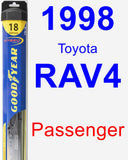 Passenger Wiper Blade for 1998 Toyota RAV4 - Hybrid