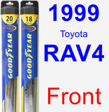 Front Wiper Blade Pack for 1999 Toyota RAV4 - Hybrid