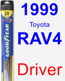 Driver Wiper Blade for 1999 Toyota RAV4 - Hybrid