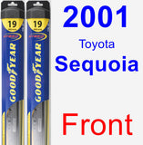 Front Wiper Blade Pack for 2001 Toyota Sequoia - Hybrid