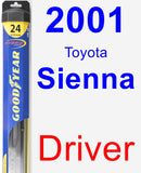 Driver Wiper Blade for 2001 Toyota Sienna - Hybrid