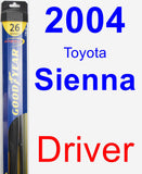 Driver Wiper Blade for 2004 Toyota Sienna - Hybrid