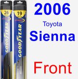 Front Wiper Blade Pack for 2006 Toyota Sienna - Hybrid