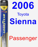 Passenger Wiper Blade for 2006 Toyota Sienna - Hybrid