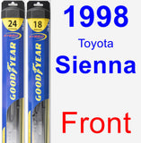 Front Wiper Blade Pack for 1998 Toyota Sienna - Hybrid