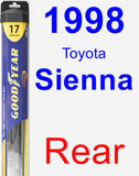 Rear Wiper Blade for 1998 Toyota Sienna - Hybrid