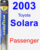 Passenger Wiper Blade for 2003 Toyota Solara - Hybrid