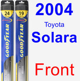 Front Wiper Blade Pack for 2004 Toyota Solara - Hybrid