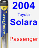 Passenger Wiper Blade for 2004 Toyota Solara - Hybrid