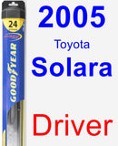 Driver Wiper Blade for 2005 Toyota Solara - Hybrid