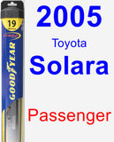 Passenger Wiper Blade for 2005 Toyota Solara - Hybrid