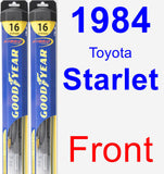 Front Wiper Blade Pack for 1984 Toyota Starlet - Hybrid