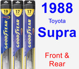 Front & Rear Wiper Blade Pack for 1988 Toyota Supra - Hybrid