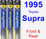 Front & Rear Wiper Blade Pack for 1995 Toyota Supra - Hybrid