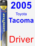 Driver Wiper Blade for 2005 Toyota Tacoma - Hybrid