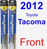 Front Wiper Blade Pack for 2012 Toyota Tacoma - Hybrid