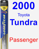 Passenger Wiper Blade for 2000 Toyota Tundra - Hybrid