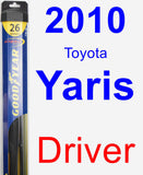 Driver Wiper Blade for 2010 Toyota Yaris - Hybrid