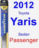 Passenger Wiper Blade for 2012 Toyota Yaris - Hybrid