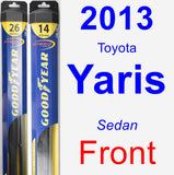 Front Wiper Blade Pack for 2013 Toyota Yaris - Hybrid