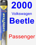 Passenger Wiper Blade for 2000 Volkswagen Beetle - Hybrid