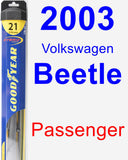 Passenger Wiper Blade for 2003 Volkswagen Beetle - Hybrid