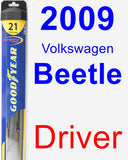 Driver Wiper Blade for 2009 Volkswagen Beetle - Hybrid