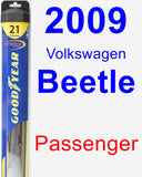 Passenger Wiper Blade for 2009 Volkswagen Beetle - Hybrid