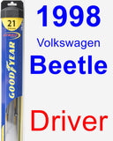 Driver Wiper Blade for 1998 Volkswagen Beetle - Hybrid