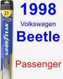 Passenger Wiper Blade for 1998 Volkswagen Beetle - Hybrid