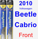 Front Wiper Blade Pack for 2010 Volkswagen Beetle Cabrio - Hybrid