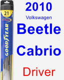 Driver Wiper Blade for 2010 Volkswagen Beetle Cabrio - Hybrid