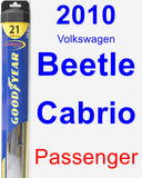 Passenger Wiper Blade for 2010 Volkswagen Beetle Cabrio - Hybrid