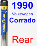 Rear Wiper Blade for 1990 Volkswagen Corrado - Hybrid