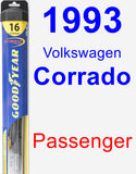 Passenger Wiper Blade for 1993 Volkswagen Corrado - Hybrid