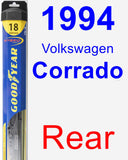 Rear Wiper Blade for 1994 Volkswagen Corrado - Hybrid