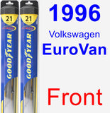 Front Wiper Blade Pack for 1996 Volkswagen EuroVan - Hybrid