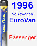 Passenger Wiper Blade for 1996 Volkswagen EuroVan - Hybrid